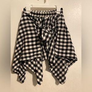 Asymmetrical plaid skirt (No Brand)